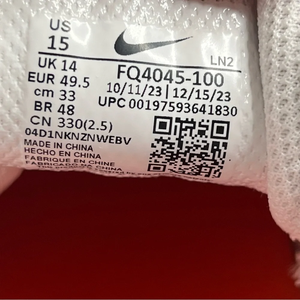New Nike Vapor Edge Speed 360 2 White Brilliant Orange FQ4045-100 Cleats Size 15